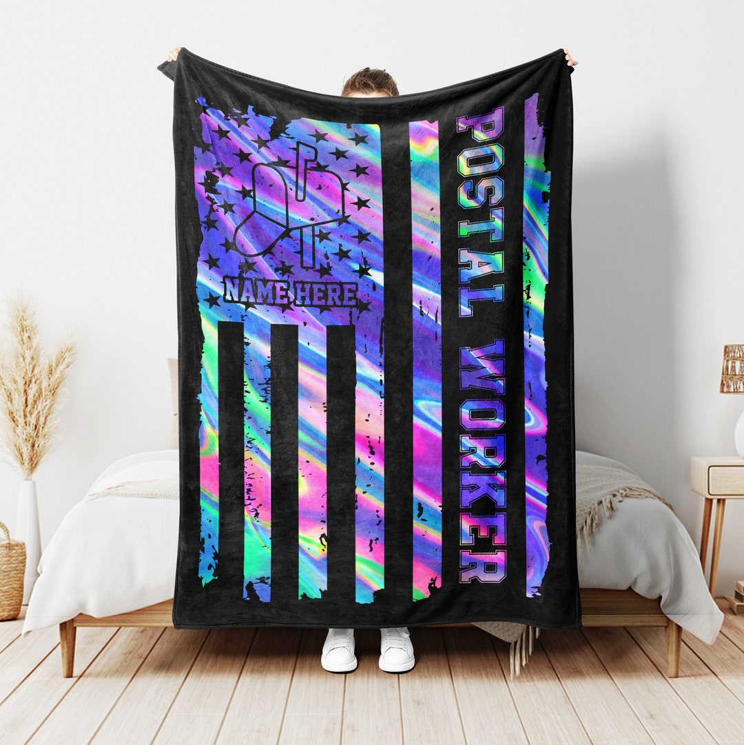 Personalized Postal Worker Blanket Postal Mail Carrier Etsy