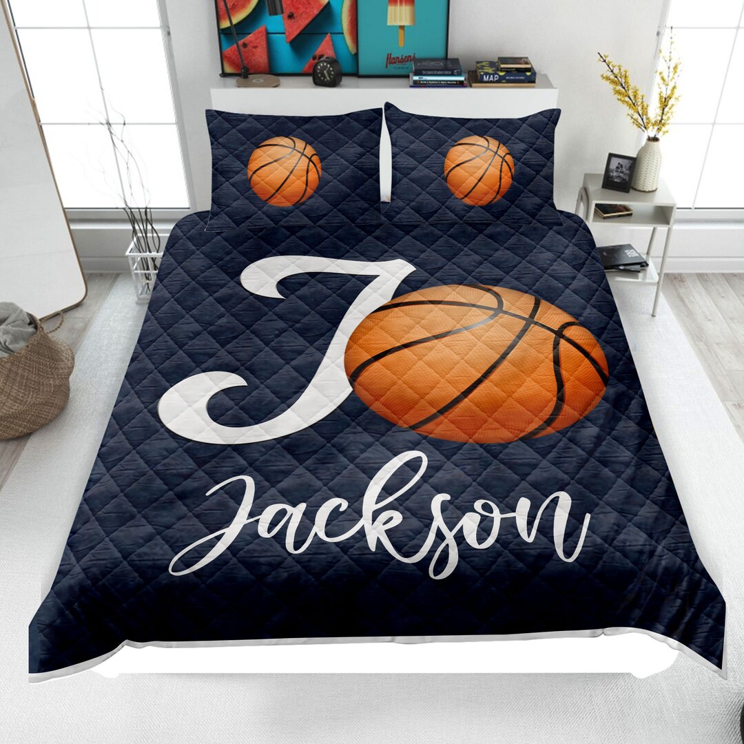 Personalized Basketball Quilt Set Basketball Quilt Blanket & Etsy
