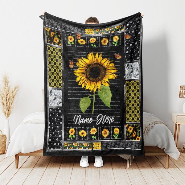 Sunflower Crochet Blanket Etsy