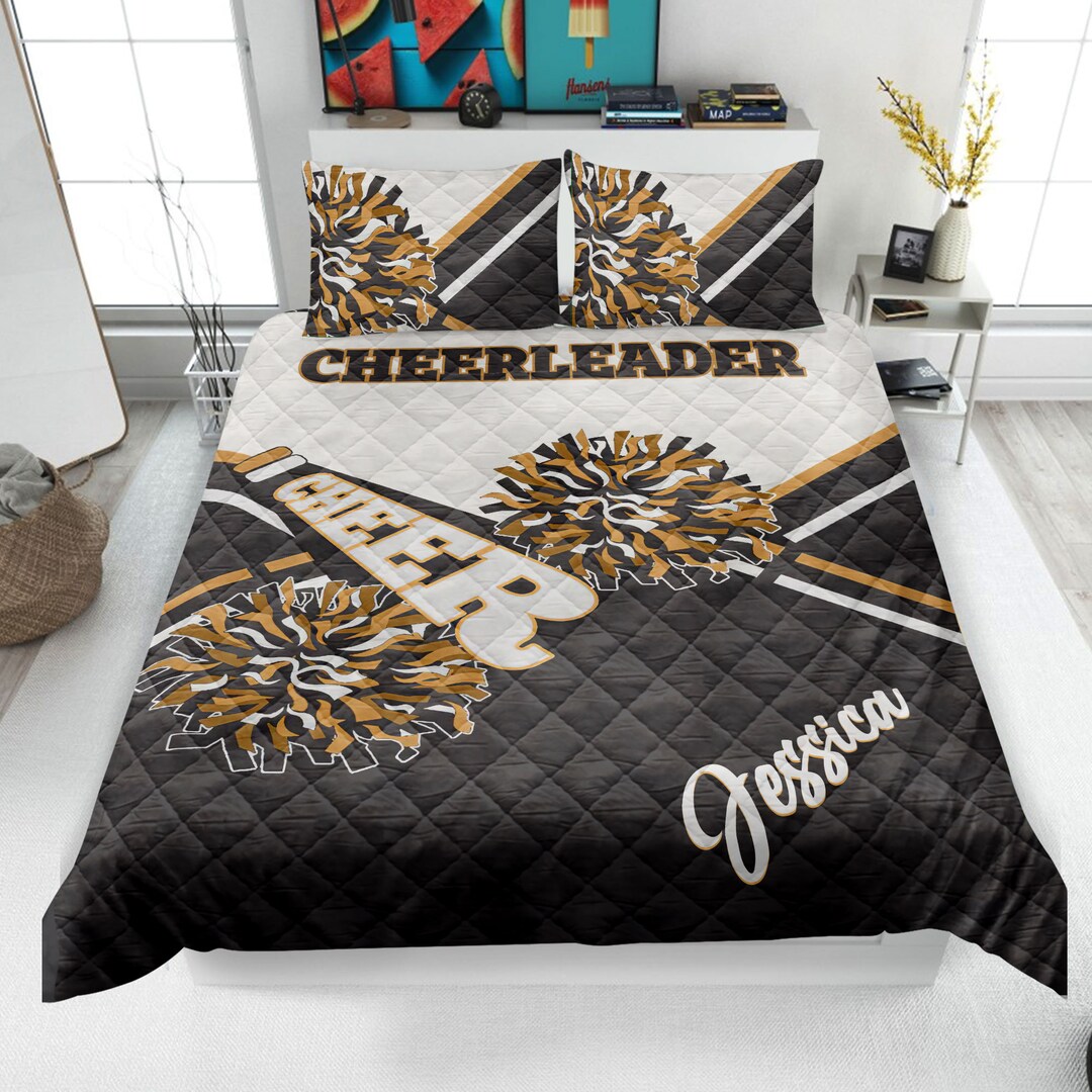 Personalized Cheerleading Quilt Set Pompom Quilt Blanket & Etsy