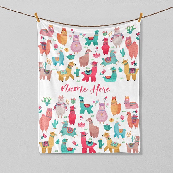 Llama Fleece Blanket Etsy