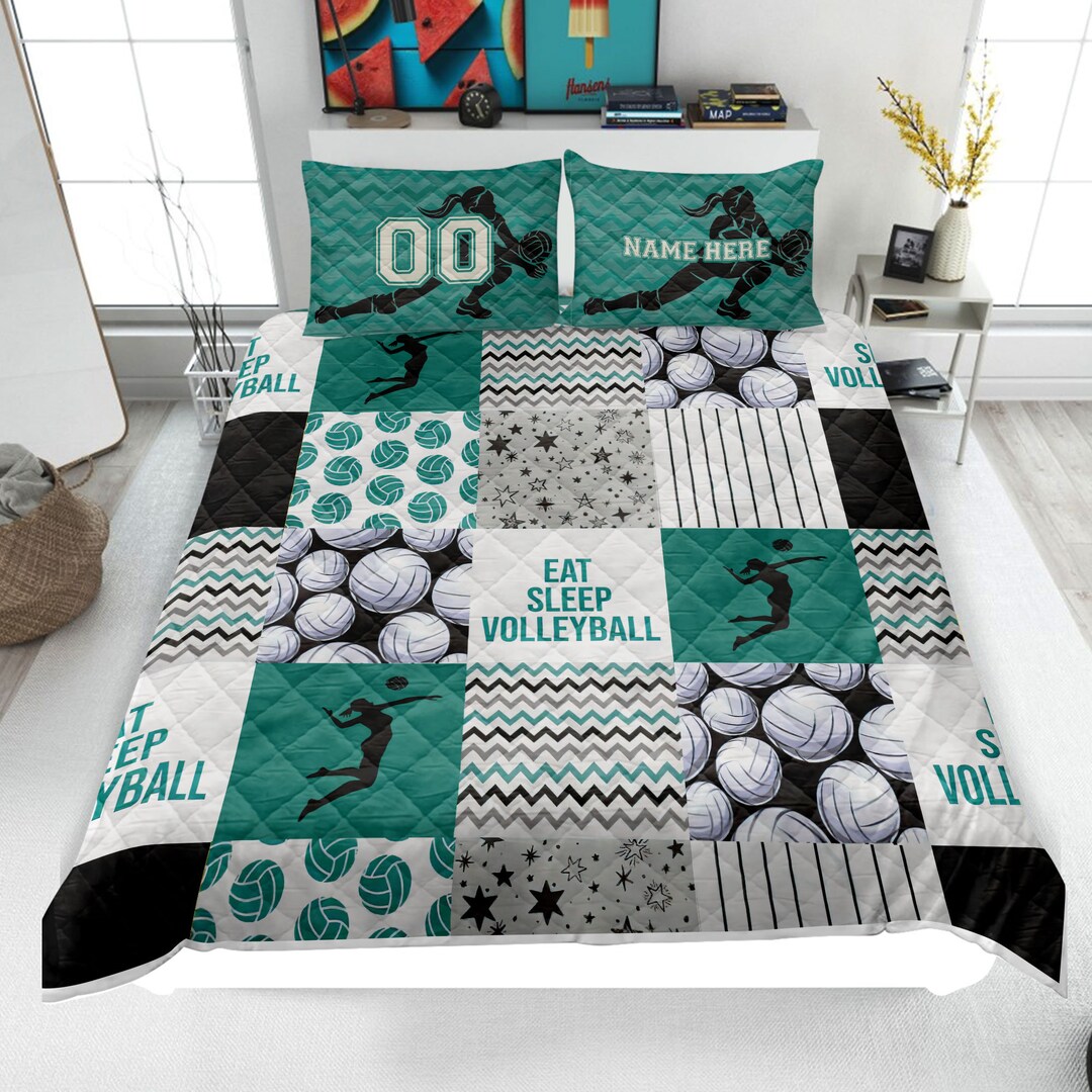 Personalized Volleyball Quilt Set Volleyball Quilt Blanket & Etsy