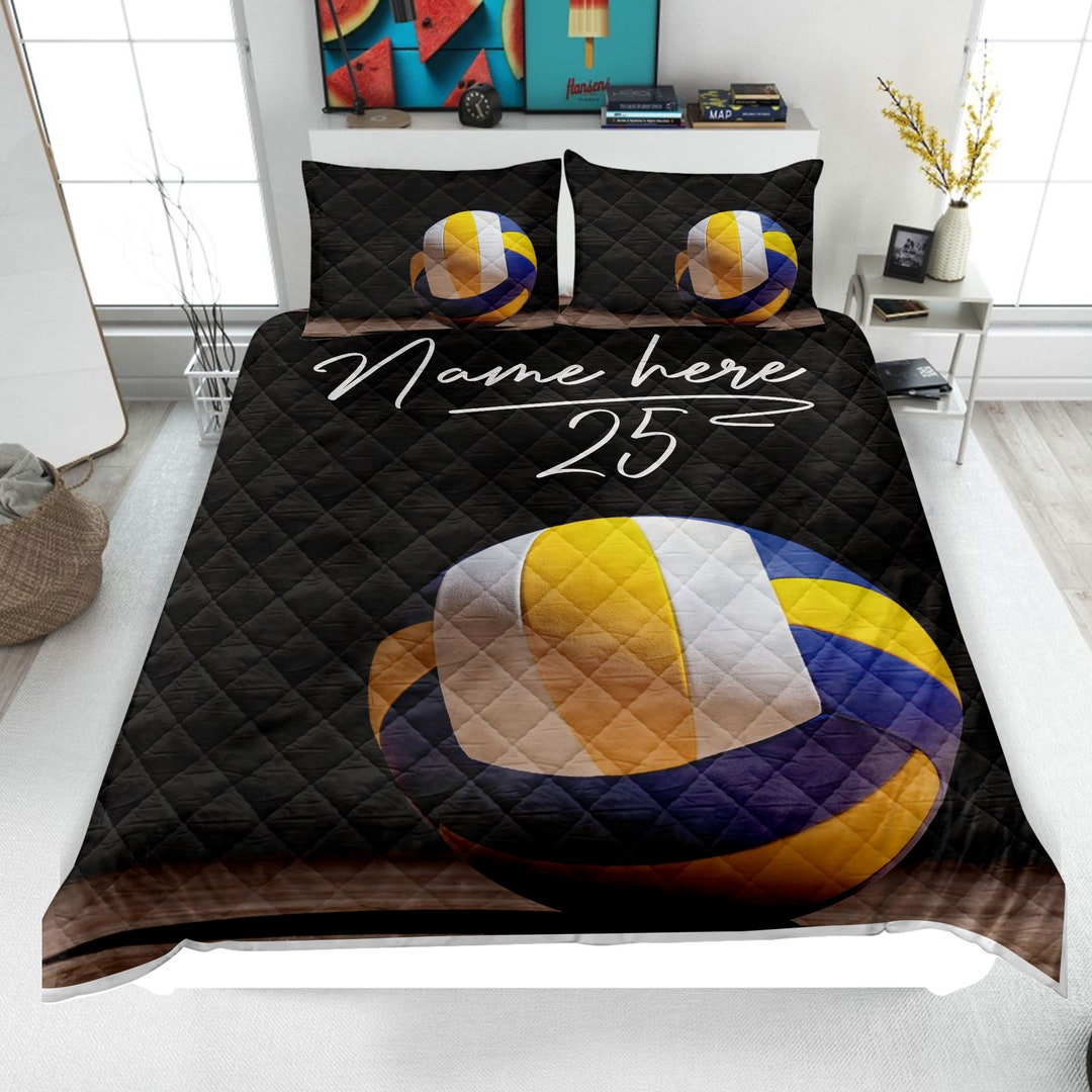 Personalized Volleyball Quilt Set Volleyball Quilt Blanket & Etsy