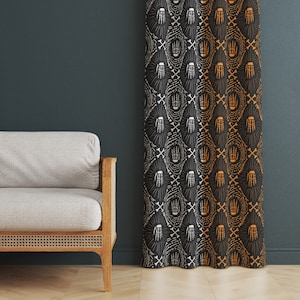 Halloween Curtains, Skeleton Hand Pattern Halloween Theme Home Curtains, Skeleton Halloween Drapes, Jack-o&#39;-lantern Pattern Drape
