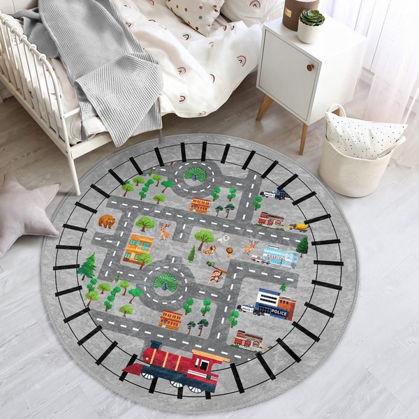 Train Rug Etsy