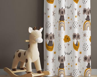 Koala Nursery Curtains: Animal Patterned Drapes