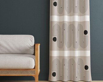 Boho Style Curtains - Minimalist Look, Light-Filtering Panels