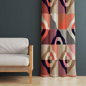 Bohemian Curtains, Boho Decor Home Curtains, Creative Boho Style Drapes, Retro Drapes For Living Room, Retro Curtain Boho Patterned