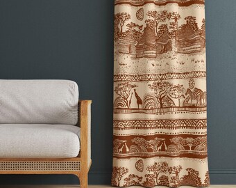 African Motif Curtain: Ethnic Patterned Home Decor