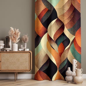 Abstract Modern Art Curtains, Colorful Curtains, Colorful Curtain With Eyelets Options, Vibrant Drape Panels, Colorful Decor Home Drapes