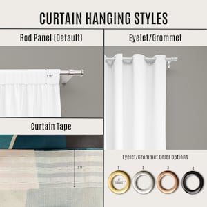 a diagram of curtain hanging styles for curtains