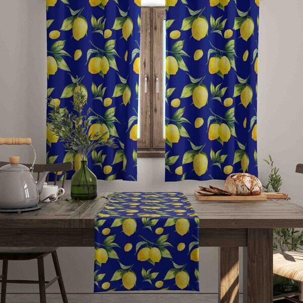 Lemon Curtains - Etsy