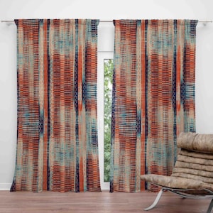 Coastal Decor Colorful Curtains For Living Room, Coastal Vibes Every Thread Beach House Drapery, Curtain Panel Beach House Window Treatment