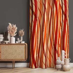Colorful Stripes Abstract Home Curtains, Colourful Curtains, Abstract Decor Curtains, Vibrant Curtain Panels, Colorful Decor For Home Drapes