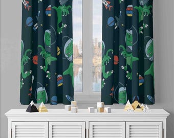 Alien Nursery Curtains: Space Decor, Kids Room, Cosmic Design