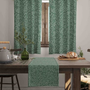Green Leaves Diningroom Drapes, Leaves Curtains For Kitchens, Leaves Diningroom Drapes, Green Leaves Drapes, Green Drapes