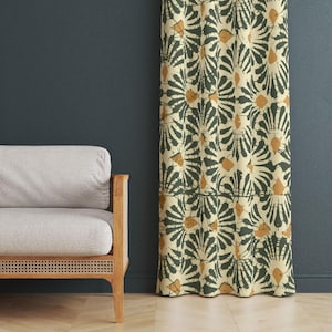 Floral Curtains, Floral Patterned Boho Style Curtains For Living Room, Vintage Dtyle Drapes For Retro Decor, Bohemian Decor