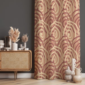 Bohemian Home Curtain, Boho Home Decorative Curtain, Decorative Drapes for Living Room, Vintage Decor Curtains, Rustic Farmhouse Drape