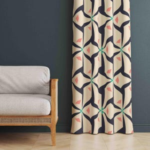 Bohemian Curtains, Decorative Curtains For Boho Home Decor, Abstract Patterned Curtain, Boho Style Drapes For Home, Washable Drape