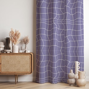 Window Curtains, Abstract Curtains, Colorful Curtain With Eyelets, Vibrant Drape Panels, Colorful Decor Home Drapes