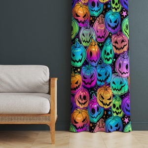 Halloween Curtains, Festive Ambiance for Your Windows,Playful Elegance with Spooky Flair Halloween Magic in Your Home Curtains