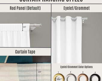 Curtains With Eyelet, Change Hanging Type, Add Grommet/Eyelet, Back Tab to Your Curtains, Grommet Drapery, Custom Curtains