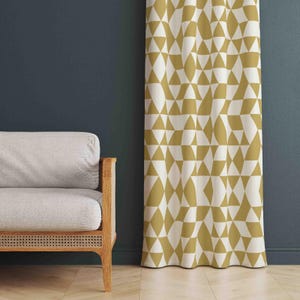 Boho Curtains, Abstract Patterned Bohemian Style Curtains For Living Room, Bohemian Boho Print Curtain, Drapes For Dining Room
