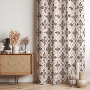 Ethnic Curtains, Ethnic Decor Living Room Curtains, Floral Home Decorative Curtain, Ethnic Drapes, Ethnic Geometric Window Curtain