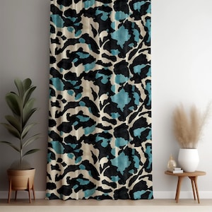 Coastal Style Curtains, Elegance Window Curtain, Coastal Sophistication with Chic Design Window Drapery, Curtain Panel Nautical Coastal