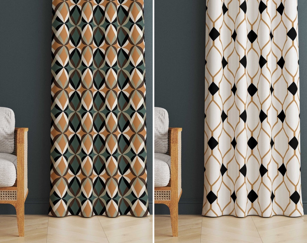 Home Curtain Boho Decor Bohemian Print Curtains Bohemian Etsy