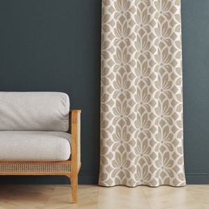 Boho Curtains, Minimalist Style Home Drape, Bohemian Curtain, Boho Style Drape For Minimalist Decor, Boho Tassel Trimmed Living Room Curtain