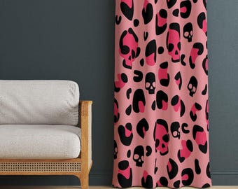 Skull Pattern Halloween Curtain: Spooky Home Decor