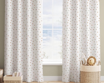Nursery Curtains: Boho Style Colored Dots (Custom Sizes Available)