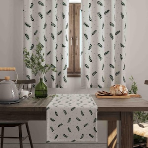 Floral Curtains, Country Floral Print Window Treatment, Retro Drapes, Home Drape, Rustic curtain, Vintage Decor Kitchen Curtains