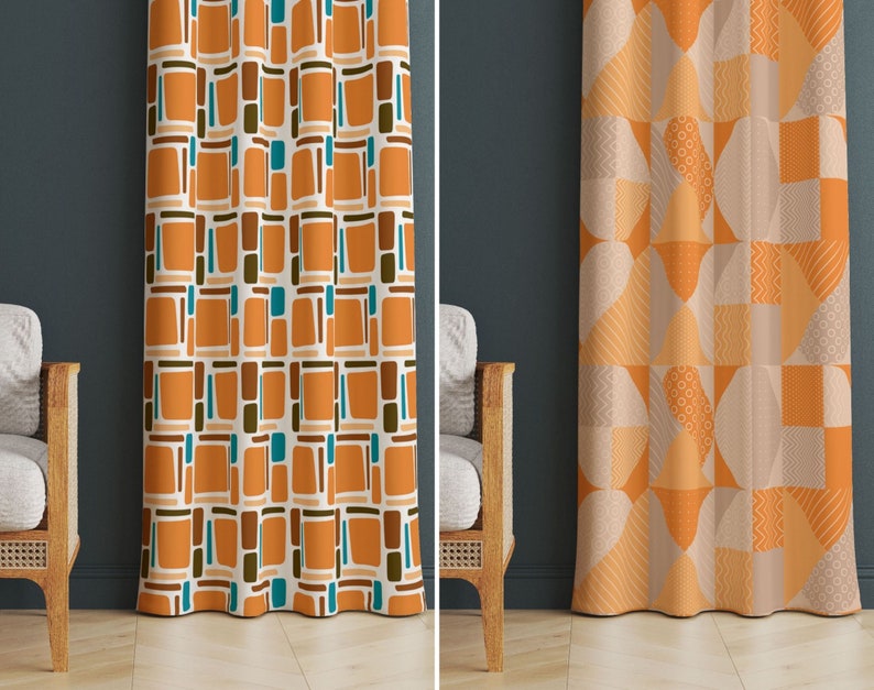 Minimalist Velvet Living Room Curtains Boho Home Decorative Etsy