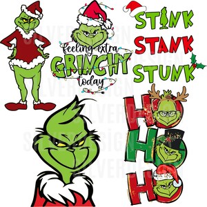 Grinch SVG Bundle Grinch Face, Grinch Ornament, Digital Downloads ...