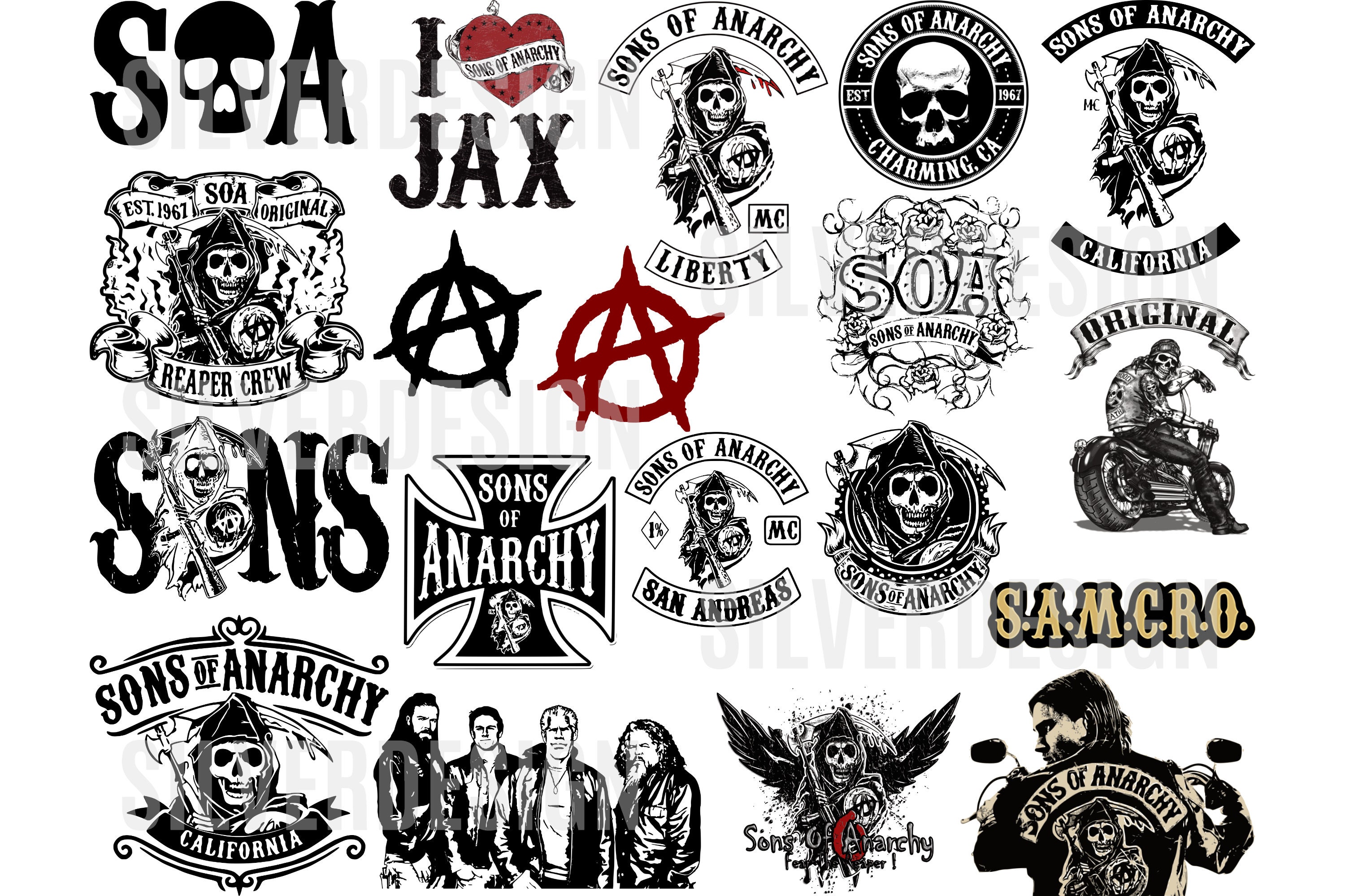 Sons of Anarchy SVG Bundle Cut File for Cricut Digital Etsy Canada
