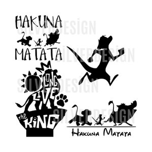 Hakuna Matata SVG Bundle Clipart, Animal Svg, Family Trip Svg, Hakuna ...