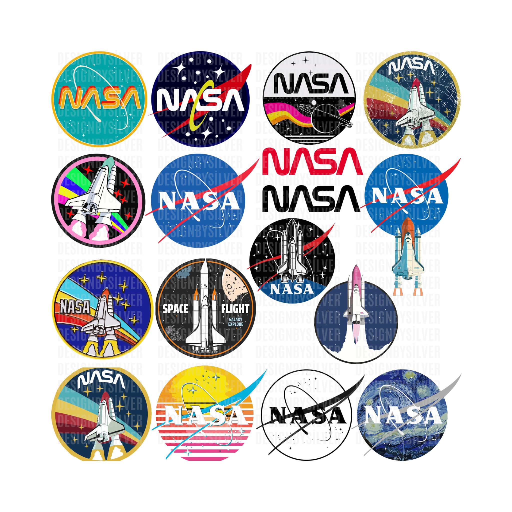 Paquete SVG de la Nasa, Svg espacial, Círculo de la Nasa, Descarga
