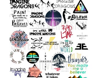 Imagine Dragons SVG Bundle Clipart, Png Pdf Svg Dxf Eps, Cut File For Cricut, Believer