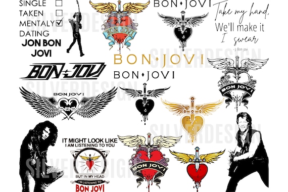 Bon Jovi SVG Bundle - Rock Band - Svg Png Dxf Eps Pdf - Perfect Cut File  For Cricut - Digital Downloads - Instant Download - Printable Art!