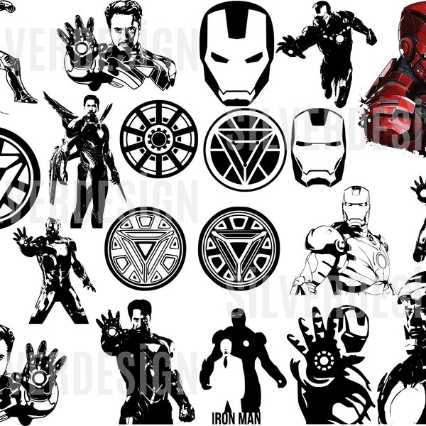 Iron Man SVG Bundle - Avengers - Perfect Cut File For Cricut - Instant Download - Svg Png Dxf Eps Pdf - Digital Downloads - Printable Design