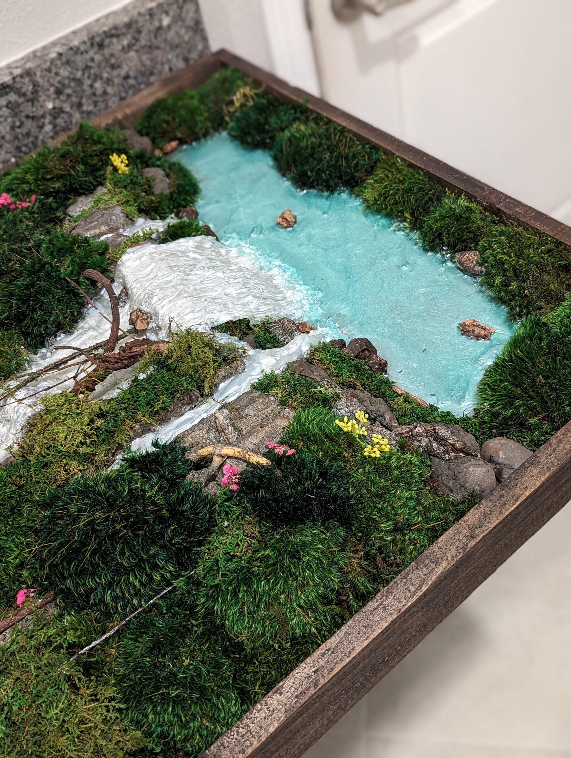 Waterfall Moss Wall Art CUSTOM ORDER Etsy