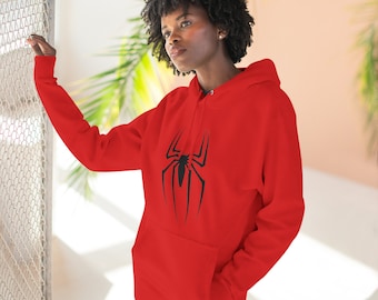 Spider Graphic Hoodie: Unisex Cotton-Blend Sweatshirt