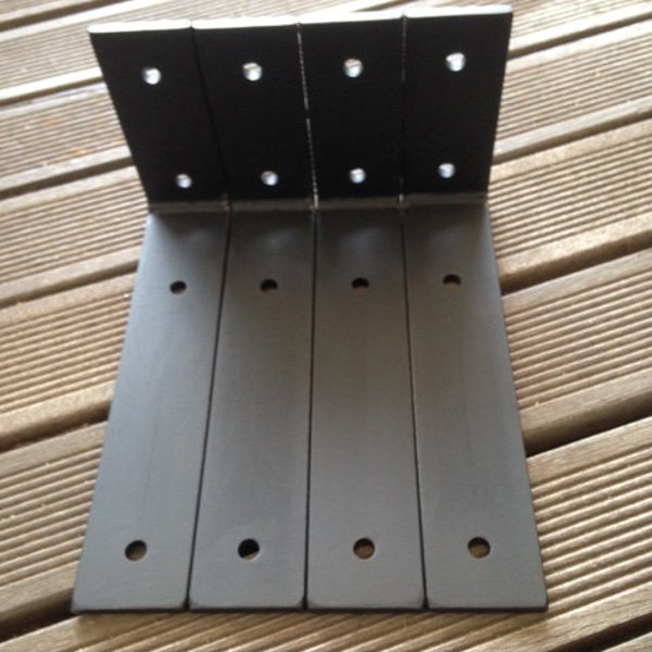4 supports équerre noirs en acier design pour création étagère DIY Prix dégressif selon commande de 1 à 3 lots
