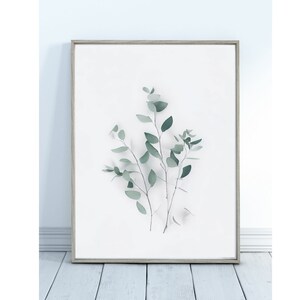 EUCALYPTUS art print, BOTANICAL wall art, MINIMALIST decor, Greenery print, Nature wall decor, Printable art, Modern home decor, Boho art