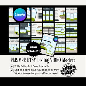 Master Resell Rights Mockup | Etsy Listing Mockups | PLR Digital Products | PLR + MRR | Etsy Shop Template | Canva Templates | Done For You