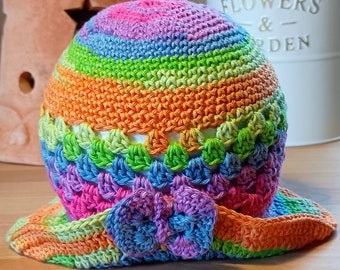 Sun hat for children, summer hat, children's hat, children's summer hat, crocheted hat, cotton hat