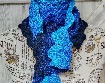 Scarf, cotton scarf, crocheted scarf