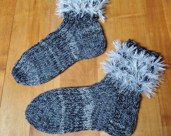 Socks size 38/39, thick socks, wool socks, hand-knitted socks, tykke socks